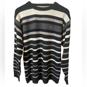Mecca Striped Sweater – Men’s XL, Black & White Knit Sweater